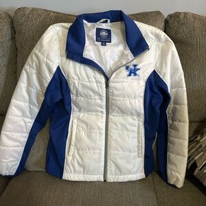 💙 Stylish UK Blue & White Jacket 💙 EUC 💙